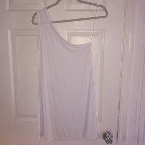 White one shoulder dress- medium